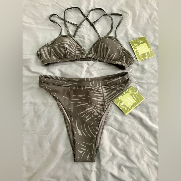 Sporti x Stef Corgel bikini Palm shadow print size M - Picture 2 of 9